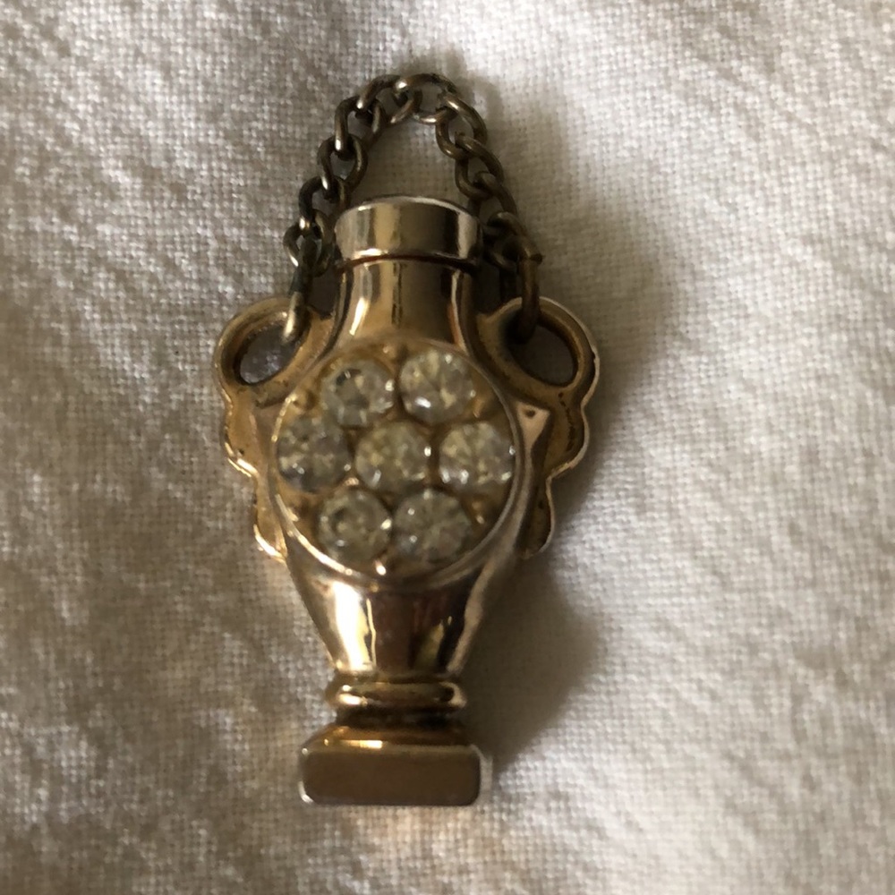 Vintage Rhinestone Perfume/Ashes Pendant